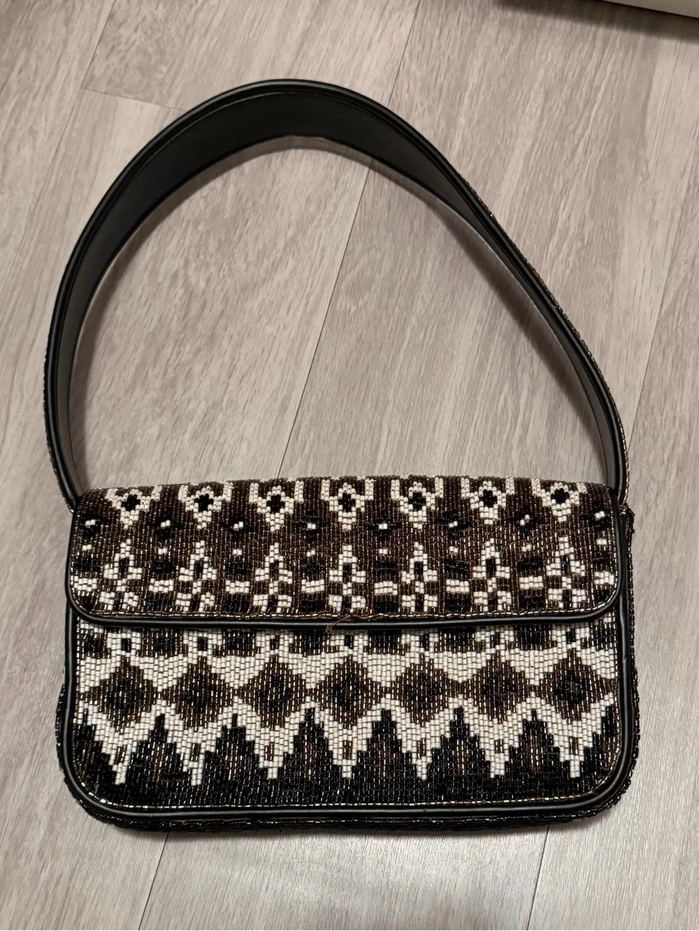 STAUD Tommy Beaded Shoulder Bag